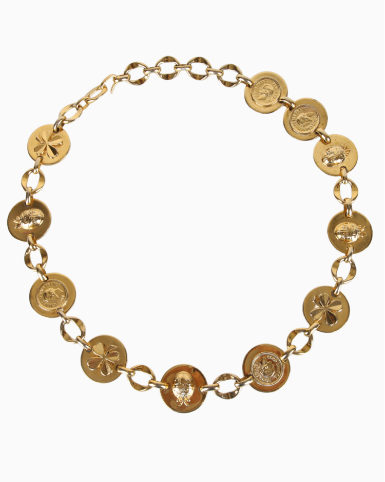 Cinto Chanel Original Vintage Medallion Chain Dourado Feminino